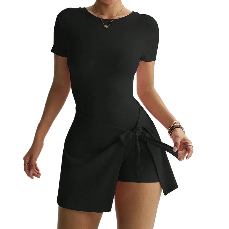 Vestido de Tenis para Mujer, Diseño de Dos Piezas, Espald...