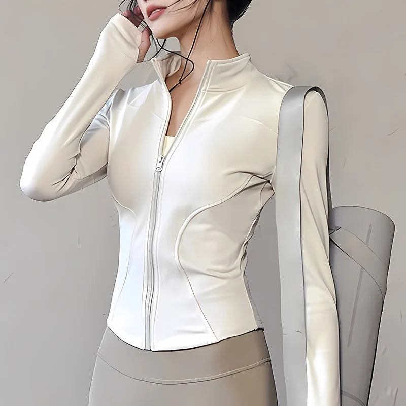 Chaqueta Deportiva de Secado Rápido para Mujer, con Cierr...