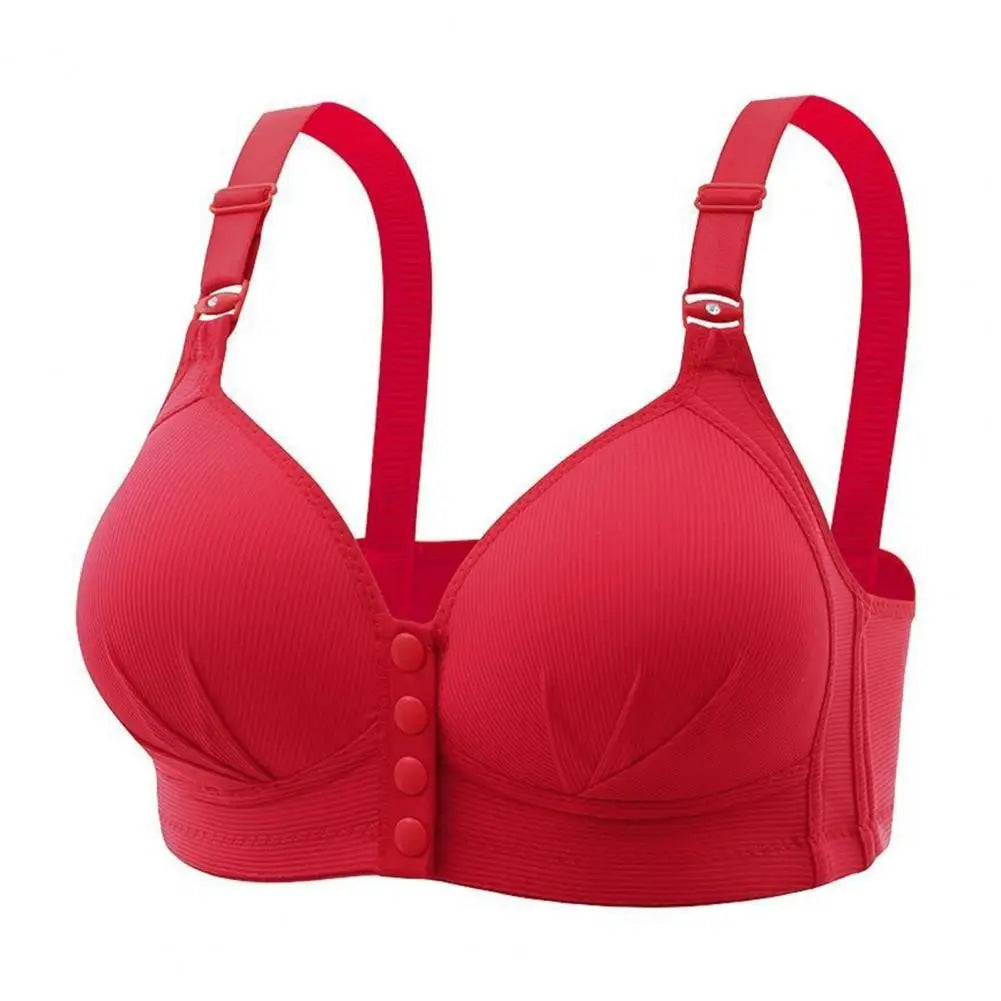 Cotton women's bra in size G, comfortable and lightweight, shown on a model, by Corporación Turística.