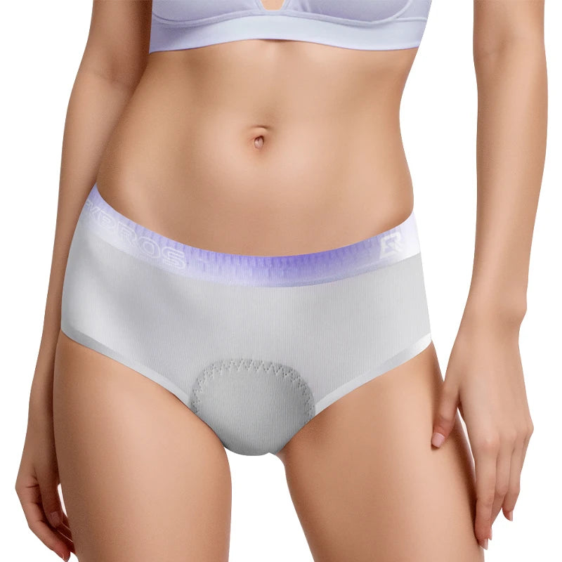 Women's padded cycling underwear by ROCKBROS, featuring breathable fabric and comfortable fit for women cyclists.