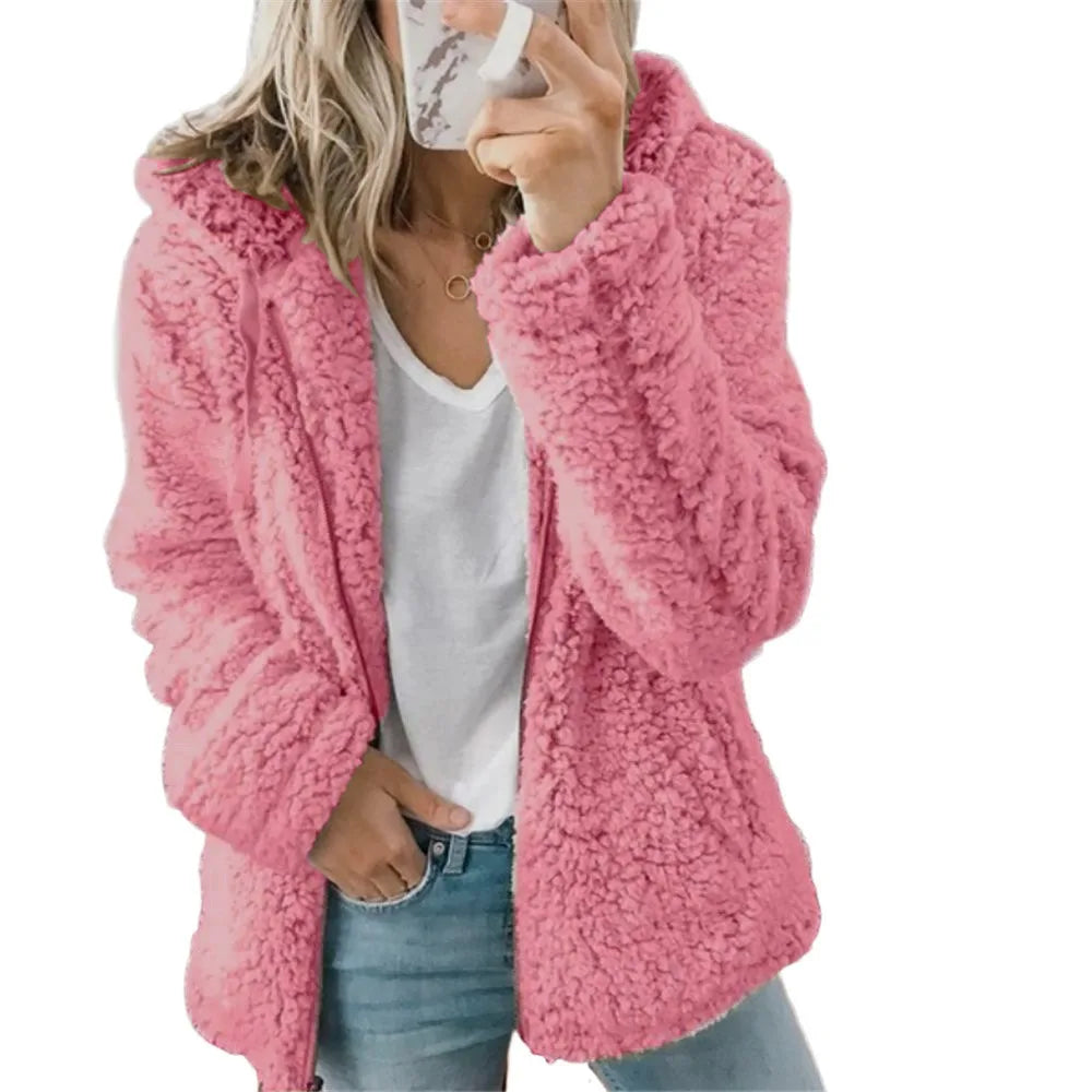 Chaqueta con capucha de Tweed de terciopelo para mujer, T...