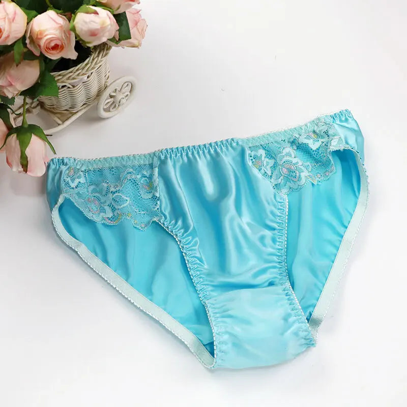 Silk women's underwear by Corporación Turística, 100% mulberry silk, soft and luxurious, shown in front view.