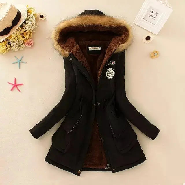 Chaqueta de algodón para mujer, Abrigo ajustado informal ...