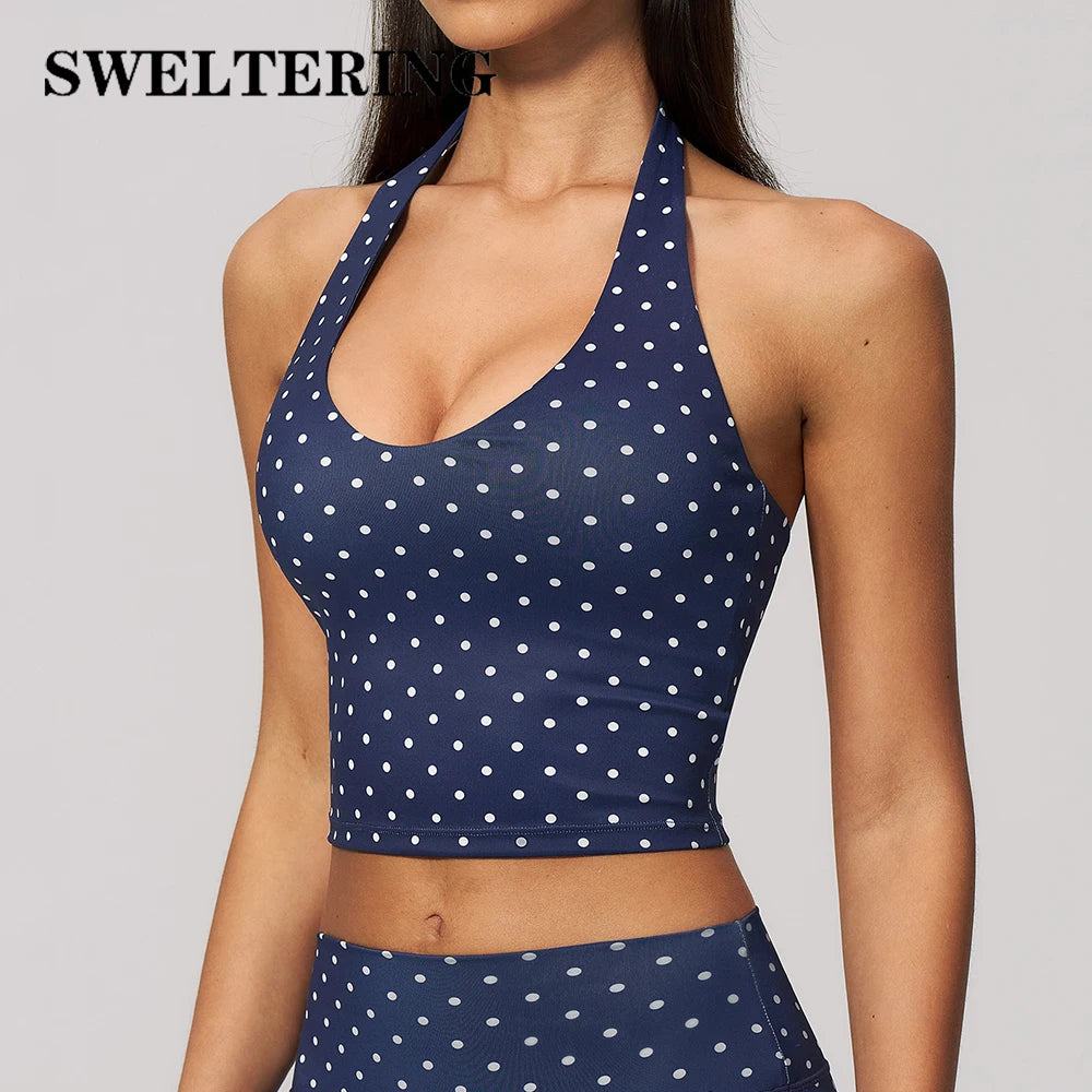 Top Deportivo Halter para Yoga, con Diseño de Ondas, a Pr...