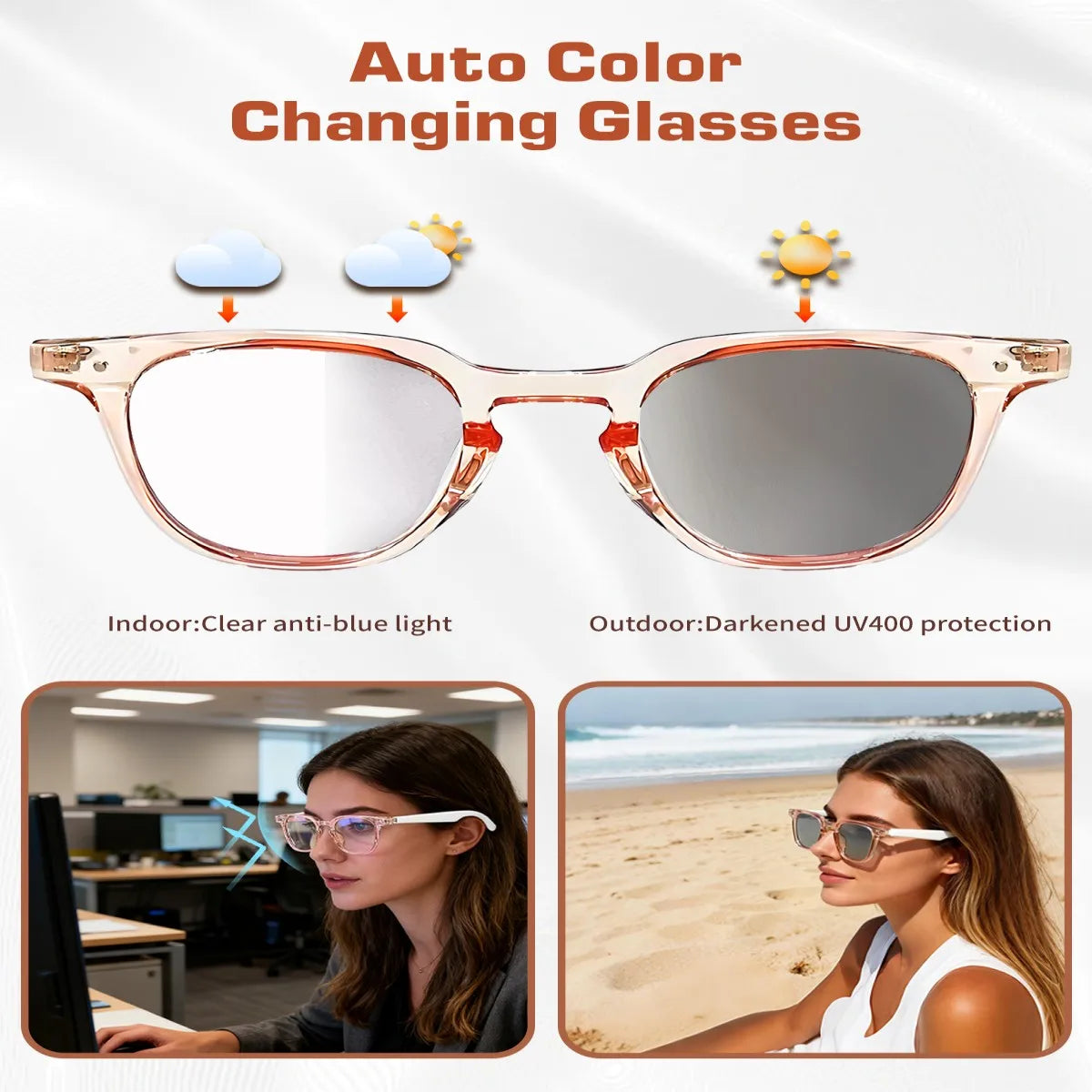 Gafas Inteligentes de Traducción Bluetooth GT52, Lentes c...