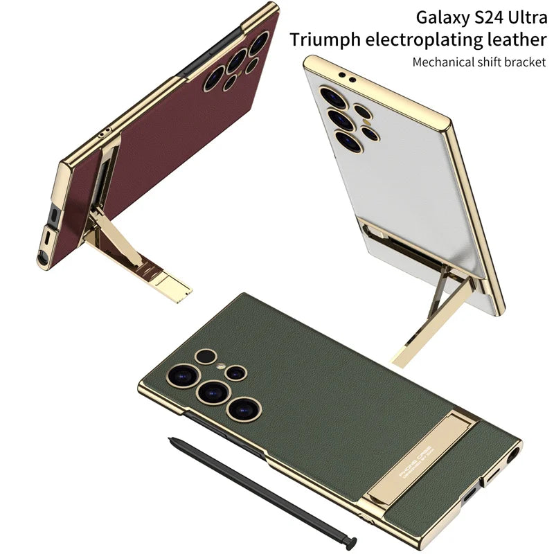 Rigid protective case with stand and cushioned exterior, designed for durable device protection by Corporación Turística.