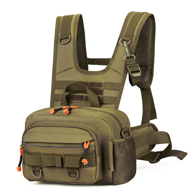 Señuelo de pesca, chaleco frontal para el pecho, mochila ...
