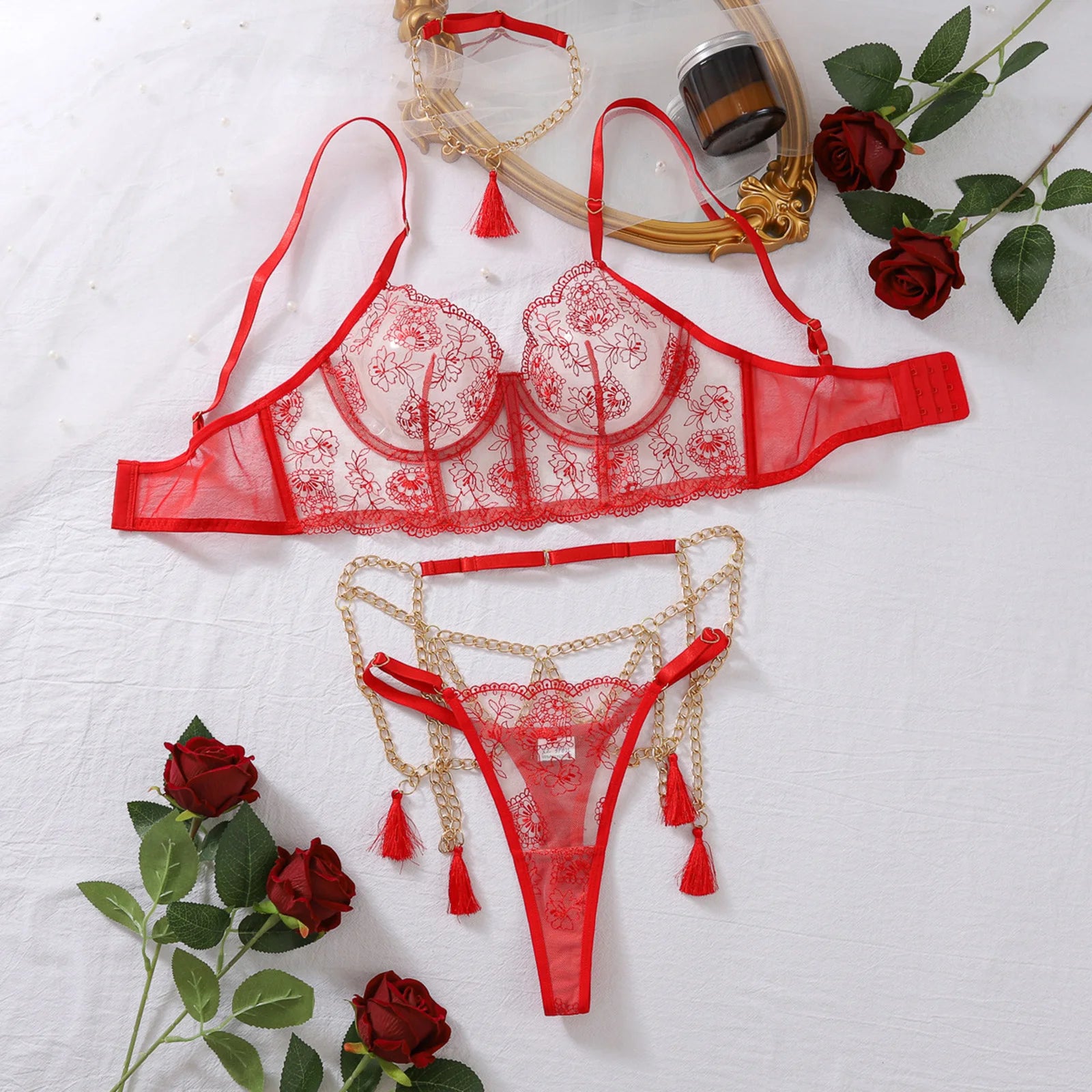 Babydoll de malla para mujer, lencería, ropa de dormir er...