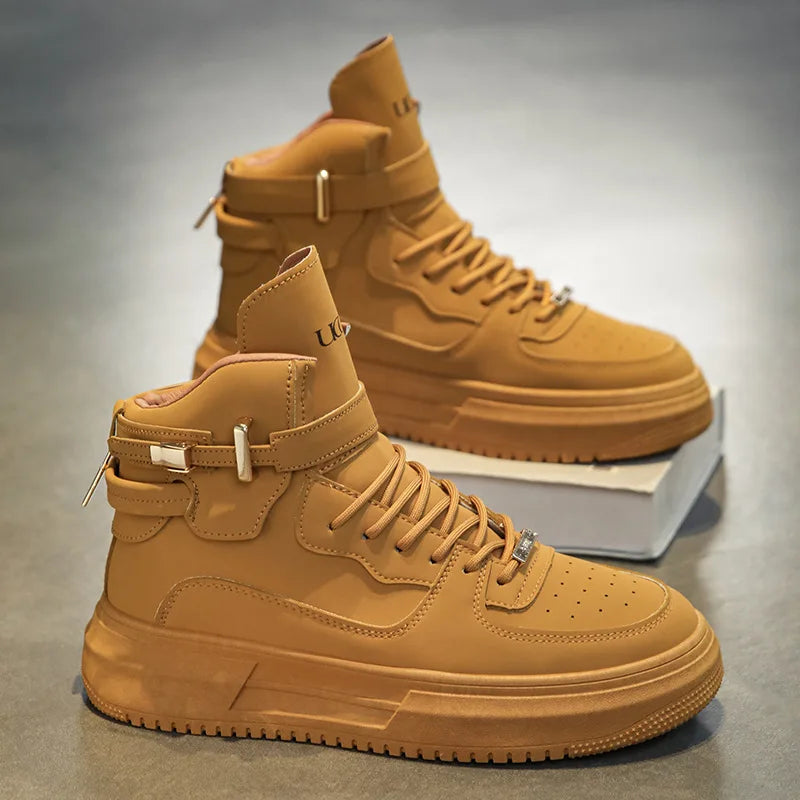 Zapatillas altas ligeras de lujo para hombre, moda de oto...