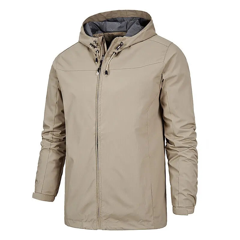 Lightweight Primavera y Otoño impermeable cardigan by Corporación Turística, featuring a stylish, water-resistant design for transitional seasons.