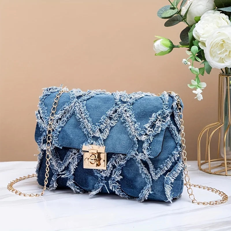 Bolsos cruzados con estilo para vaqueros, bolso de mano c...