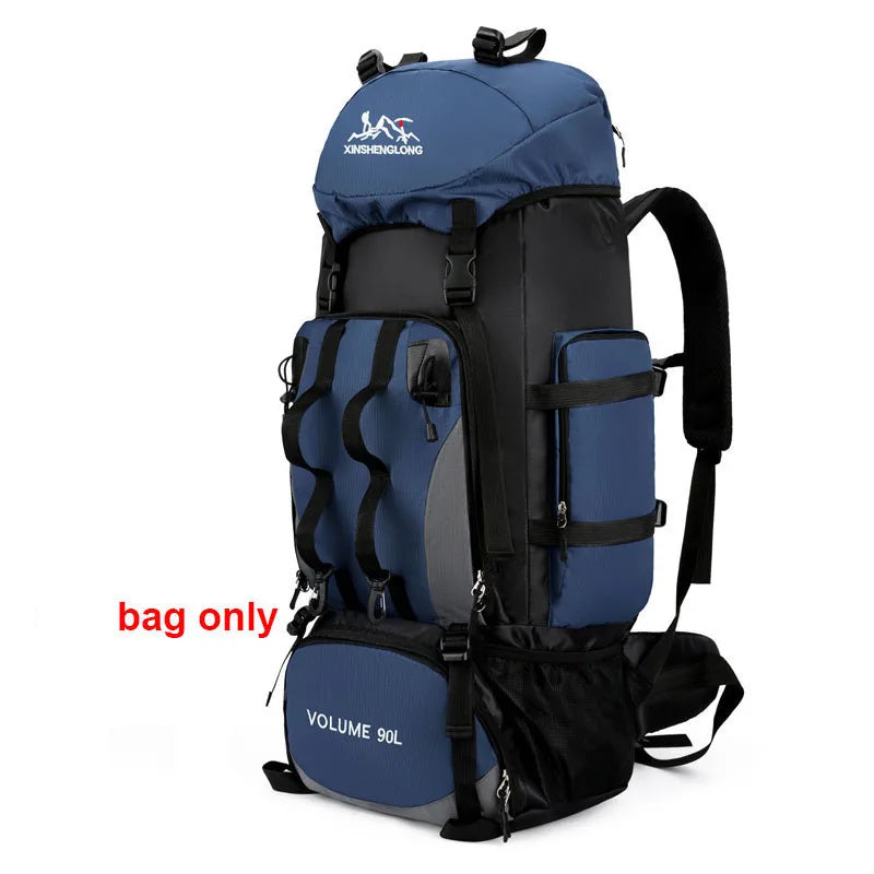 Mochila impermeable de 90L para senderismo y acampada, bo...