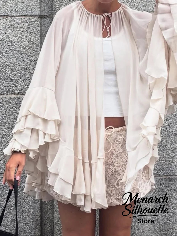 Abrigo Lino Beige Bordado Mujer: Estilo Boho Chic Otoñal 2026