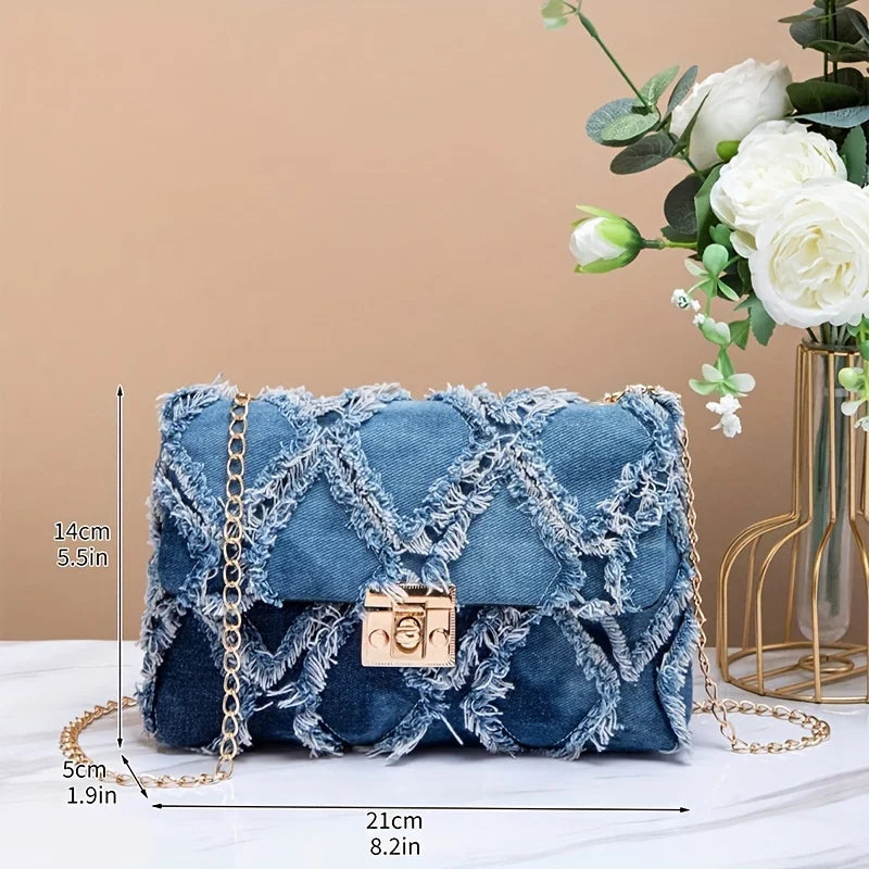 Bolsos cruzados con estilo para vaqueros, bolso de mano c...