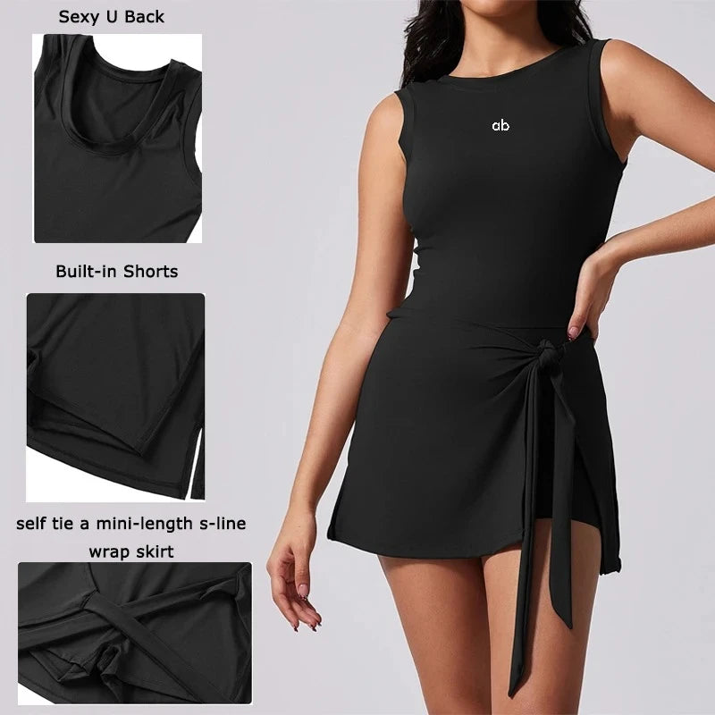 Vestido de Tenis para Mujer con Shorts Integrados, Vestid...