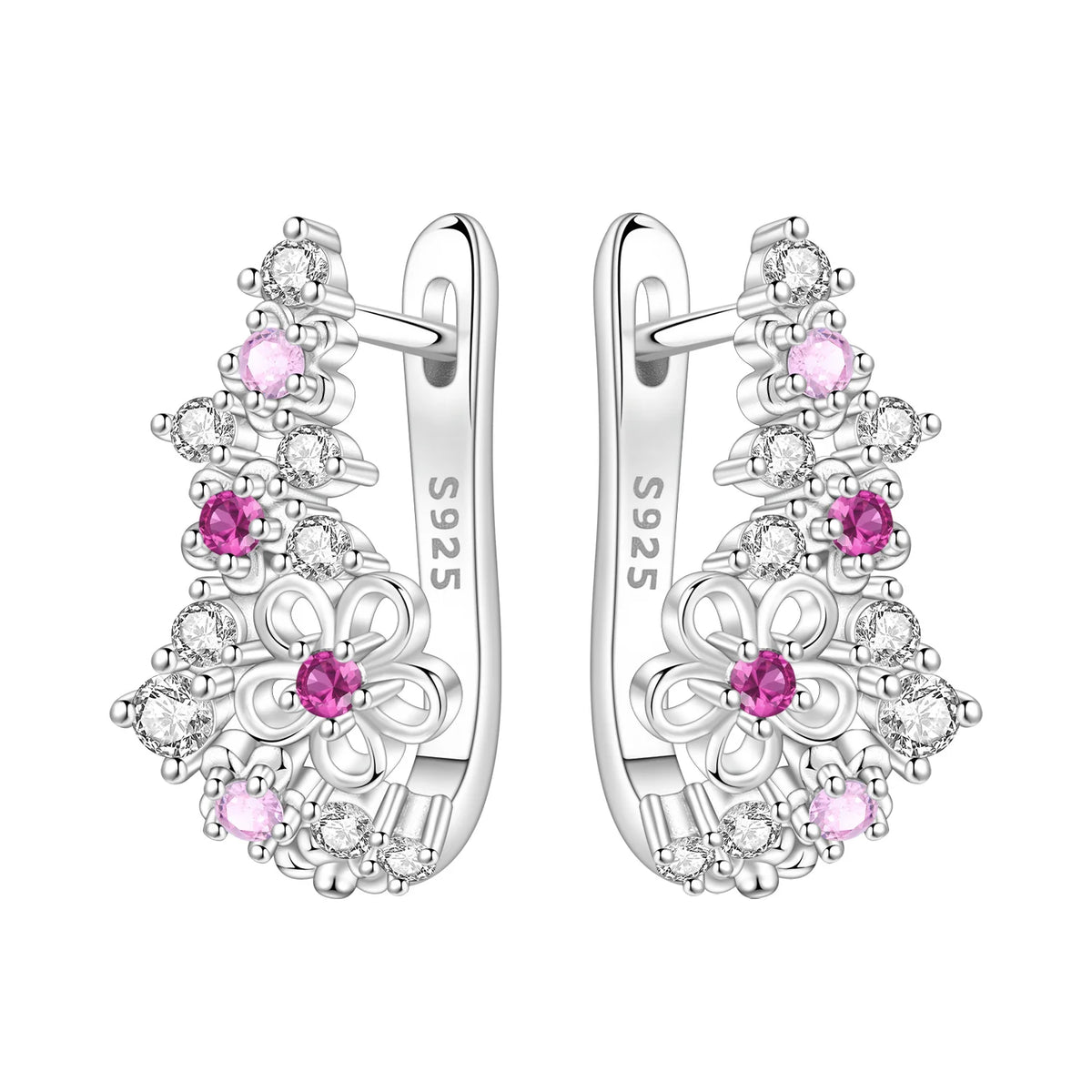 Orstarry Original Plata de Ley 925 pendientes de flor de ...