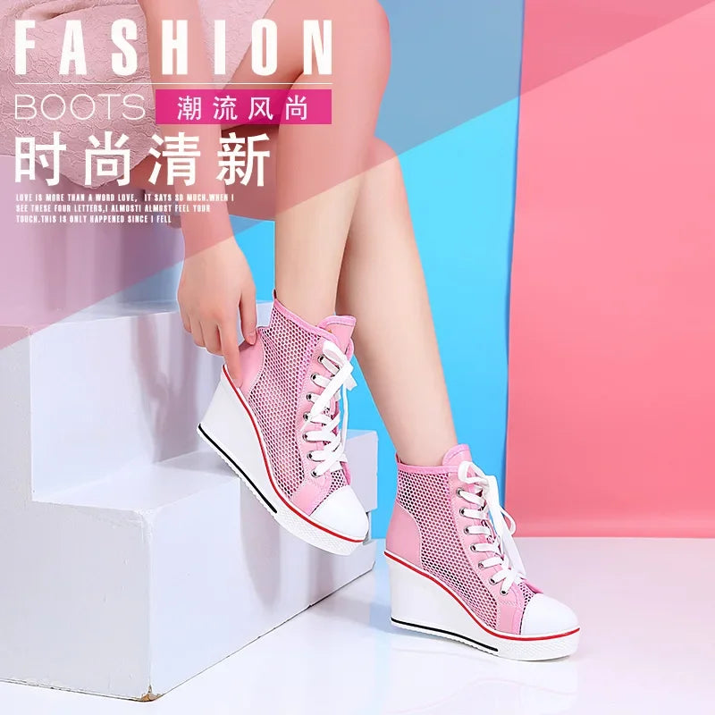 Sandalias de cuña con plataforma de 8 cm para mujer, con ...