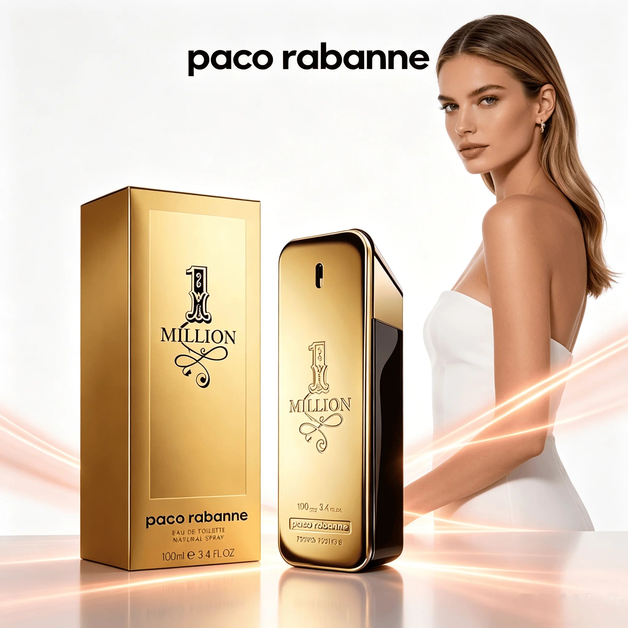 Paco Rabanne 1 Million Eau De Toilette Spray 100ml 3.4 Fl...