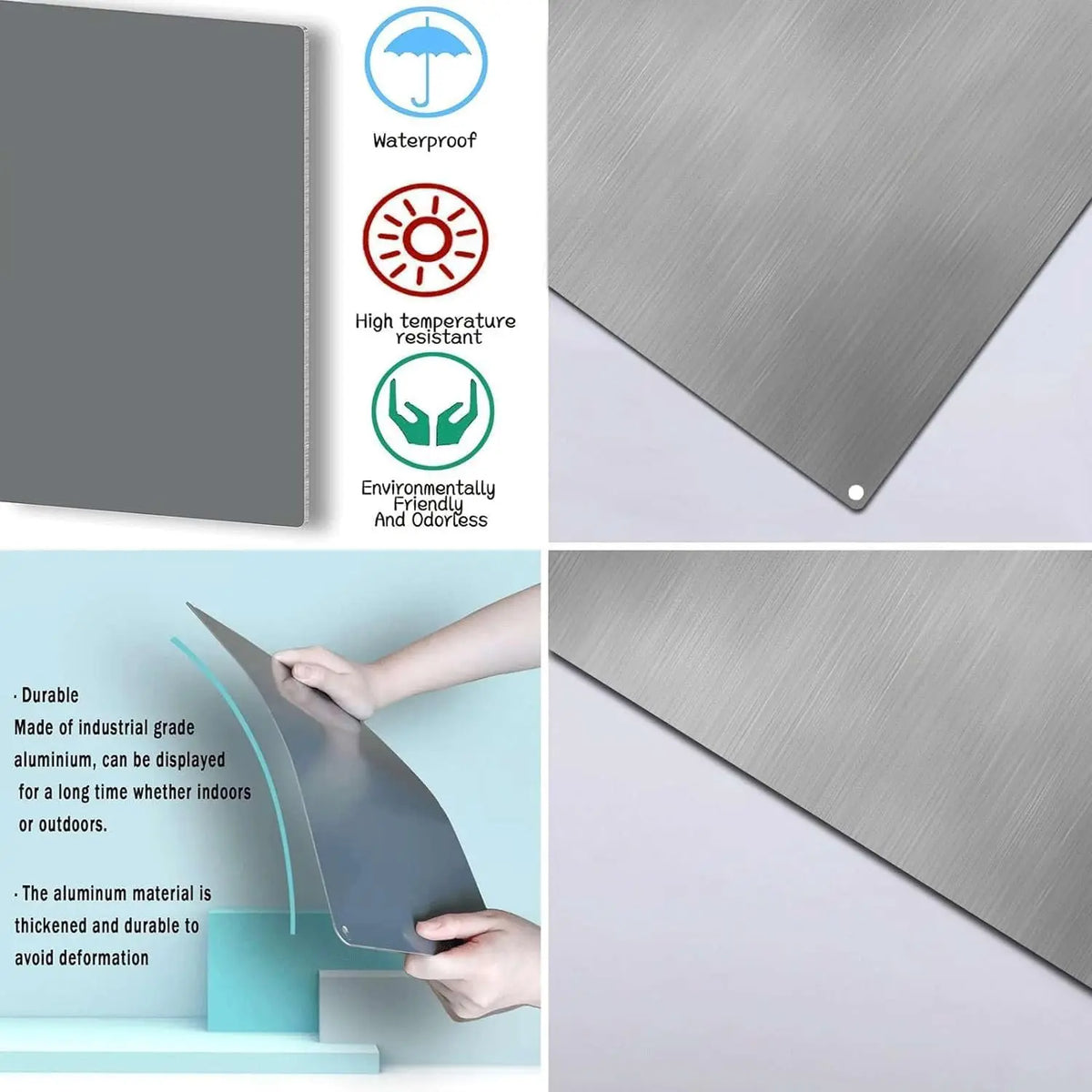 Retro metal wall sign featuring aluminum design, ideal for vintage decor and wall art displays.