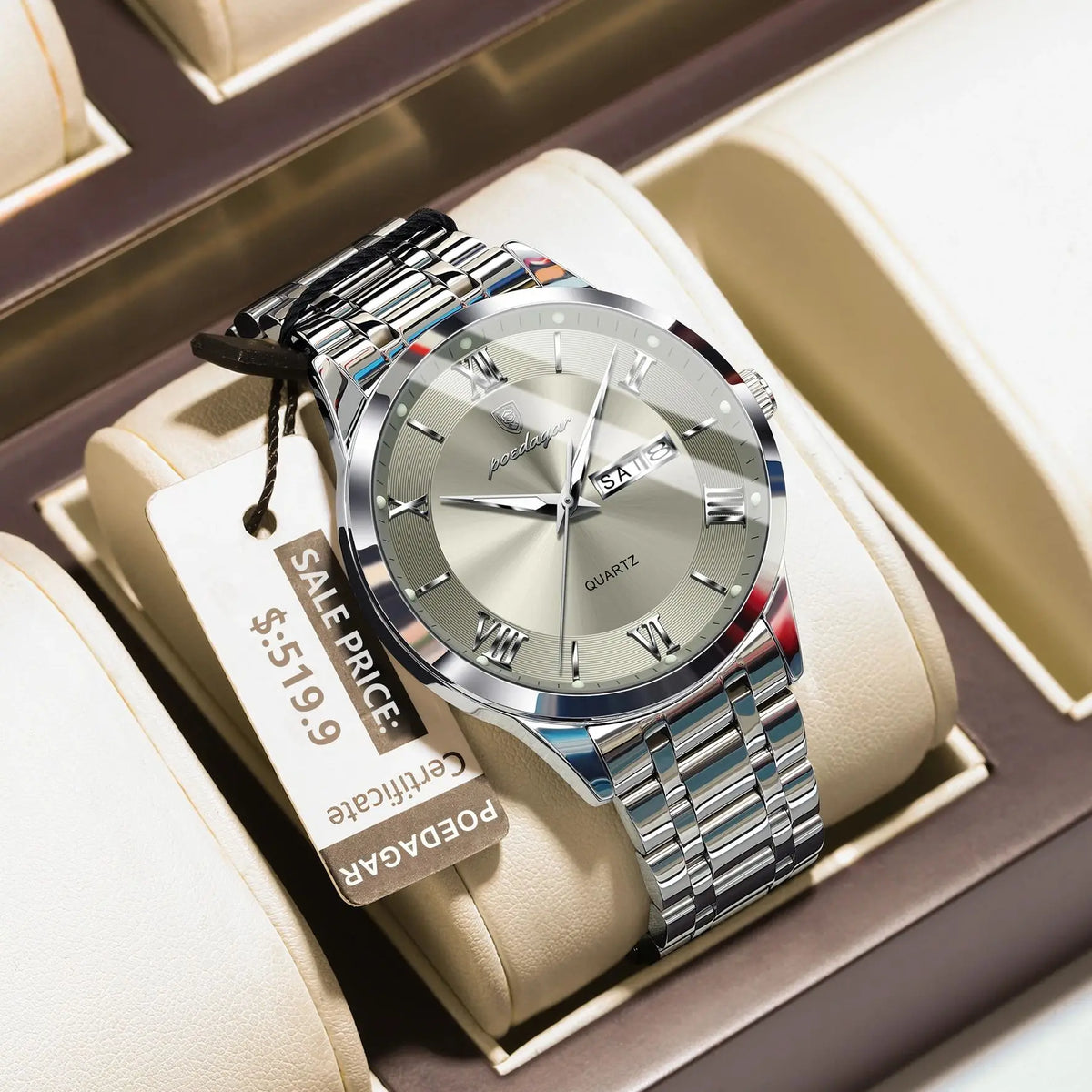 Reloj POEDAGAR de lujo a la moda para hombre, Reloj de pu...