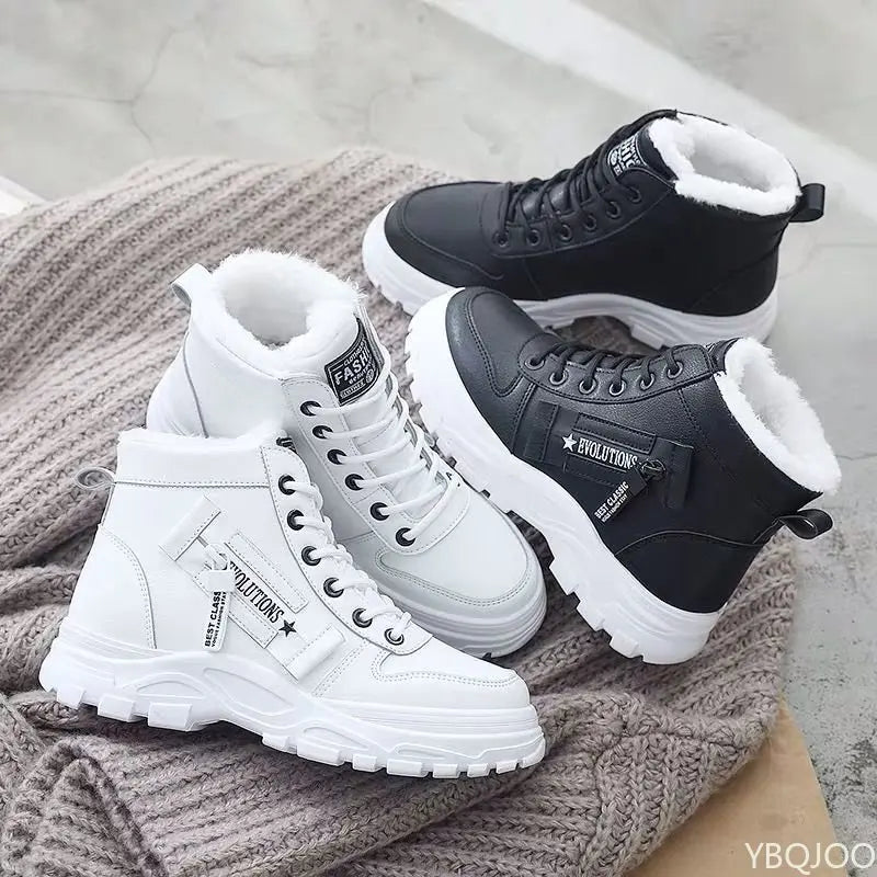 Zapatos de invierno para mujer, zapatillas con cordones, ...