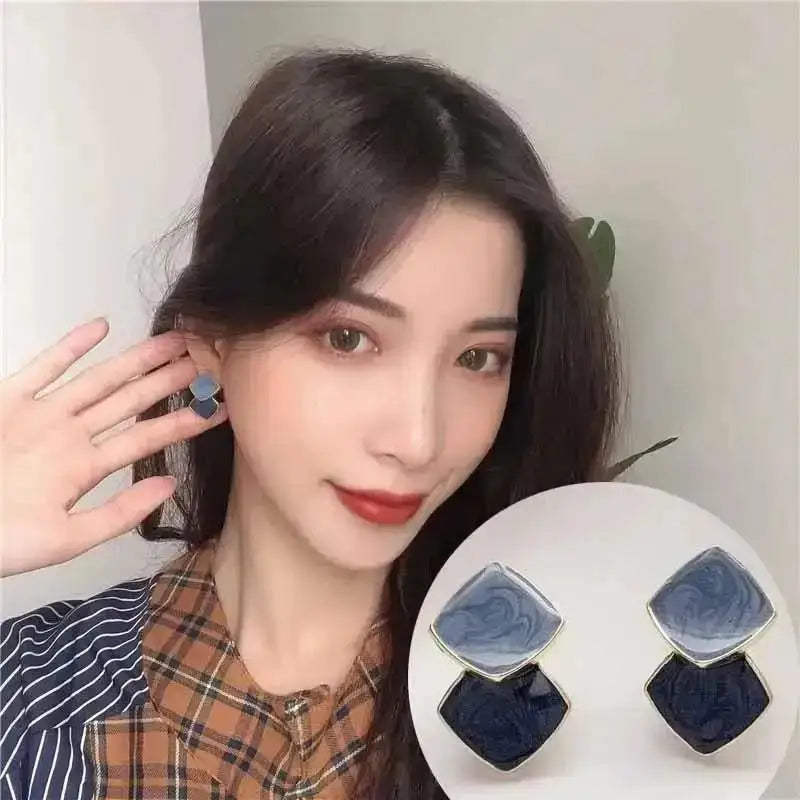 Pendientes de gota de corazón de cristal púrpura para muj...