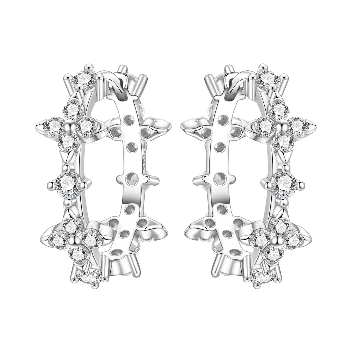 Orstarry Original Plata de Ley 925 pendientes de flor de ...