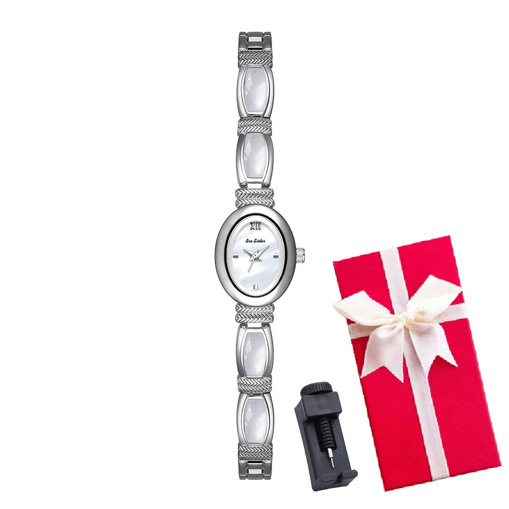 Relojes de pulsera con esfera ovalada para mujer, relojes...