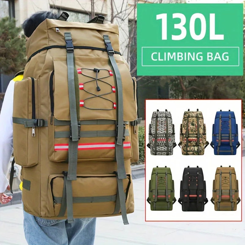 Mochila de senderismo y acampada de 130L, bolsa de equipa...