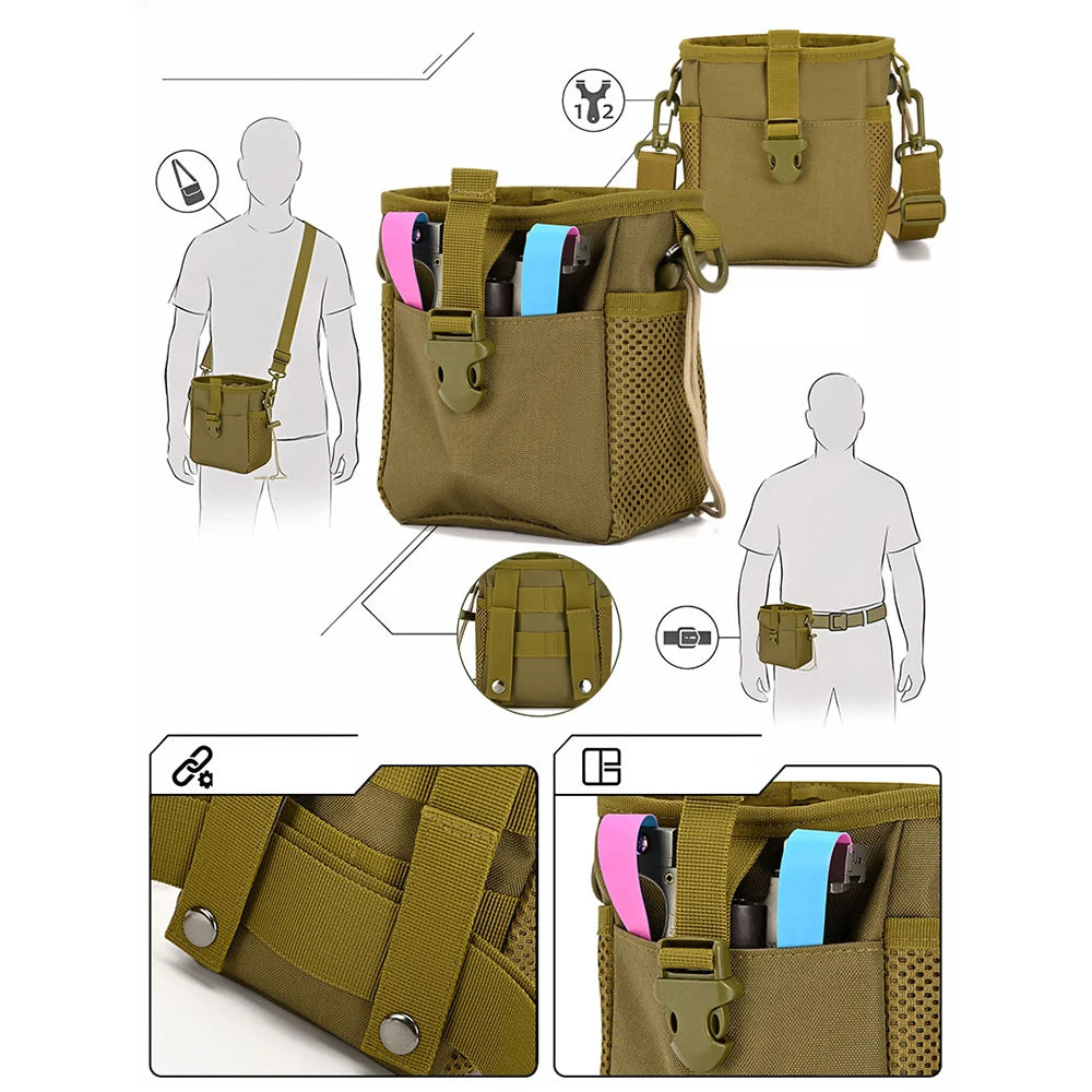 Bolsa Táctica Molle con Cordón para Cinturón, Riñonera, B...