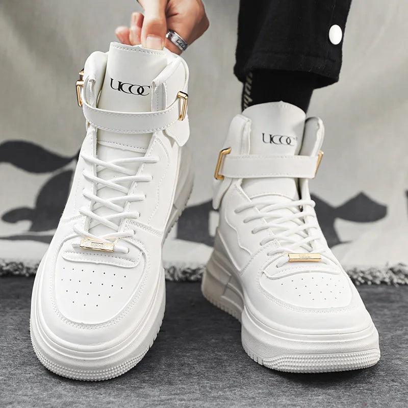Zapatillas altas ligeras de lujo para hombre, moda de oto...