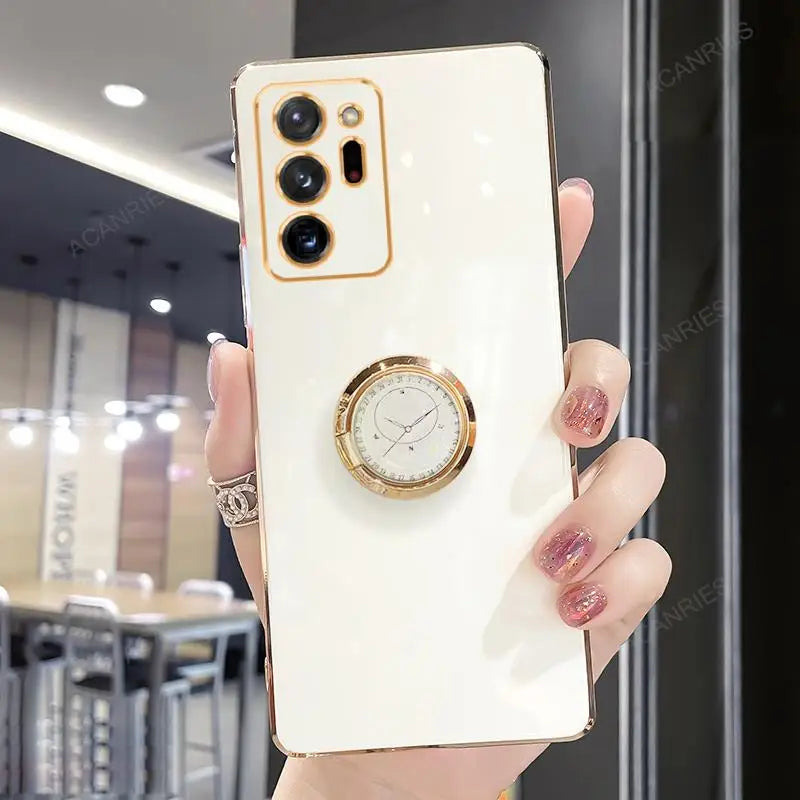 Samsung Galaxy Note20, Note10, Note9 protective case with ring stand from Corporación Turística, featuring a sleek, durable design.