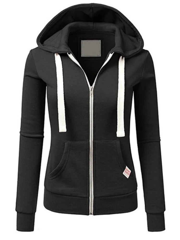 Casual urban women's hoodie sweatshirt by Corporación Turística, featuring a comfortable fit and stylish design.