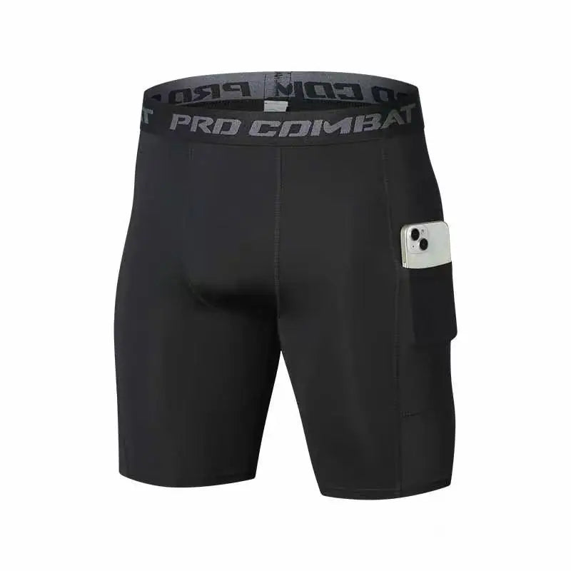 Men's compression shorts from Corporación Turística, stretchy and supportive athletic leggings for active wear.