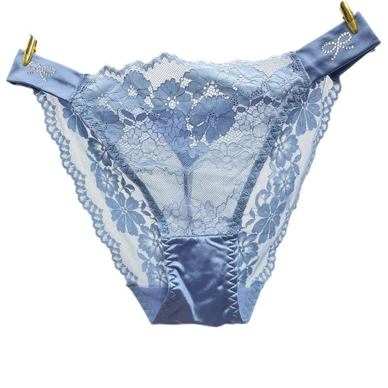 Set of three sexy French lace panties from Corporación Turística, featuring delicate lace and comfortable fit.