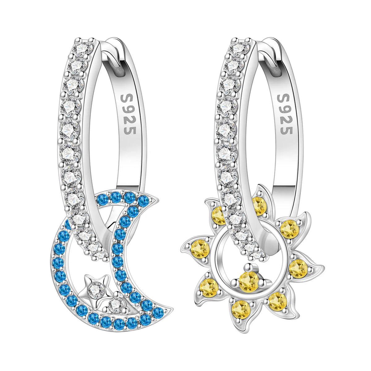 Pendientes Orstarry de Plata de Ley 925 con estrellas bri...