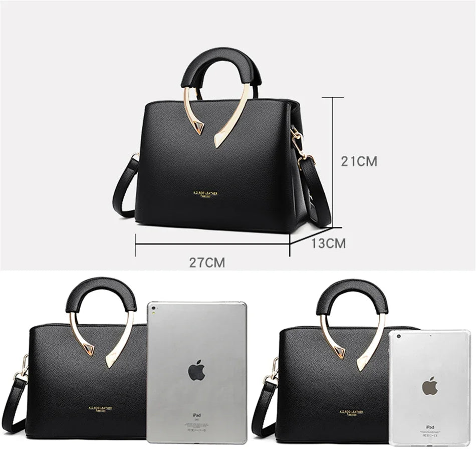 VANDERWAH genuino synthetic leather casual bag with adjustable strap, featuring a sleek, modern design for everyday use.