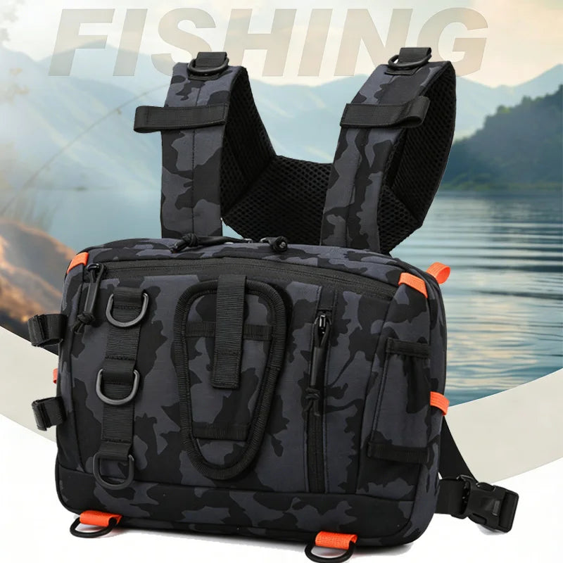 Mochila Táctica de Camping, Chaleco Frontal para Pecho, B...