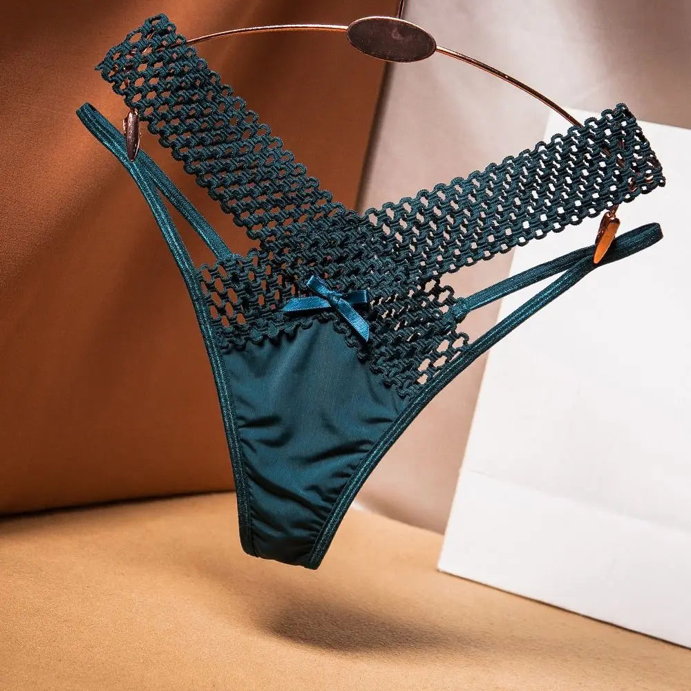 Tanga Cómoda de Cintura Baja con Aberturas, Estilo Francé...