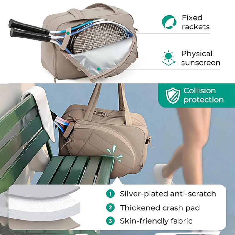 Bolsa para raquetas de tenis, bolsa de gimnasio para muje...