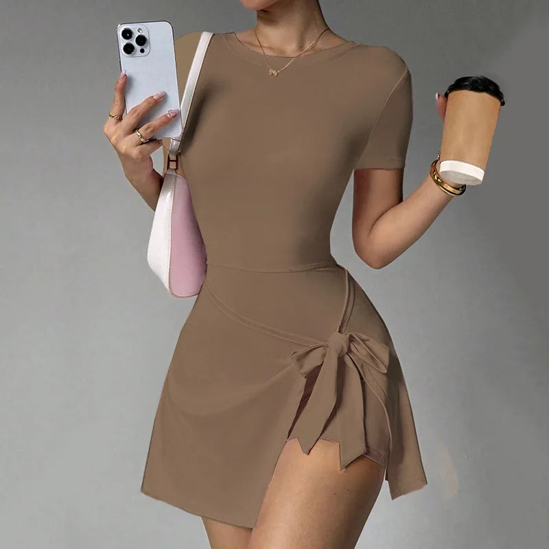 Vestido de Tenis para Mujer, Diseño de Dos Piezas, Espald...