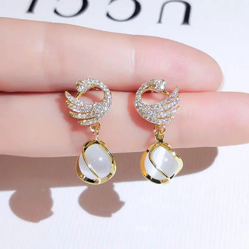 Pendientes de gota de corazón de cristal púrpura para muj...