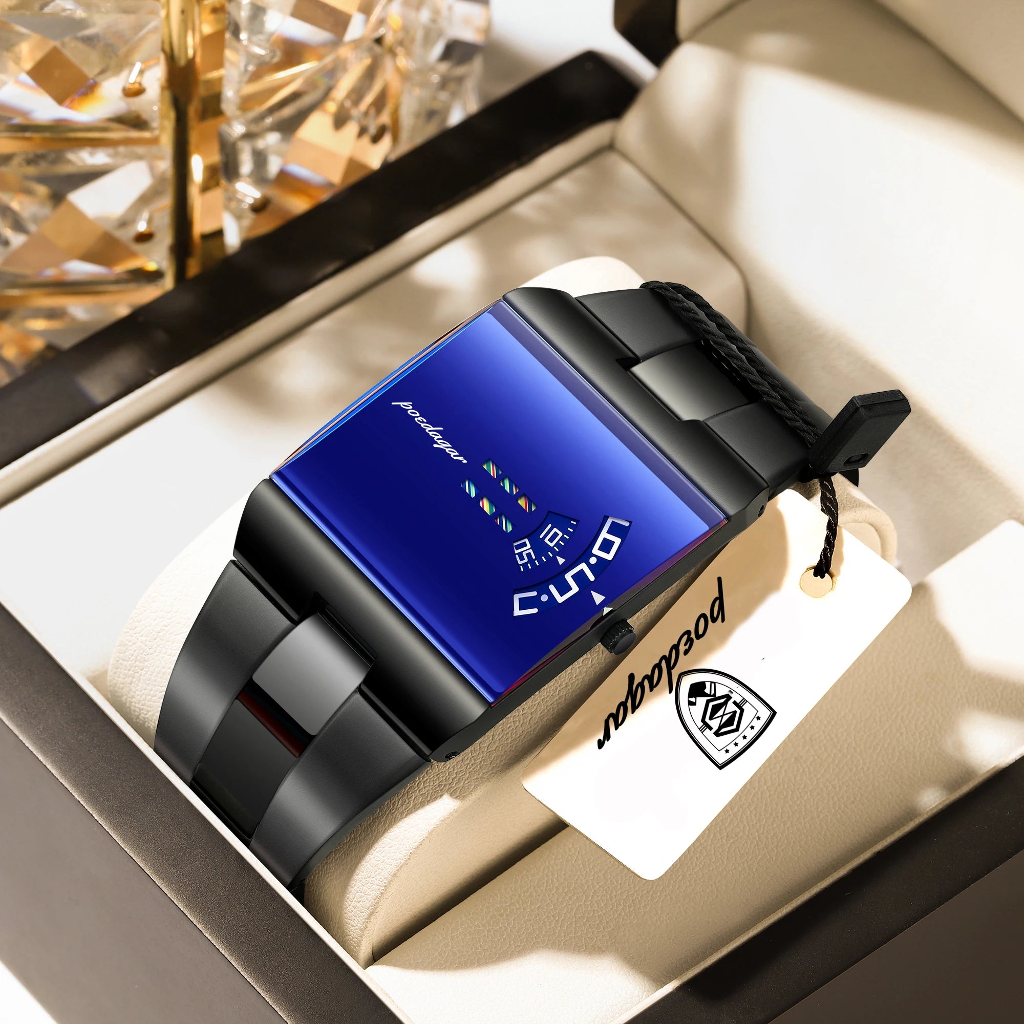Reloj POEDAGAR Original para Hombre, Rectangular, Deporti...