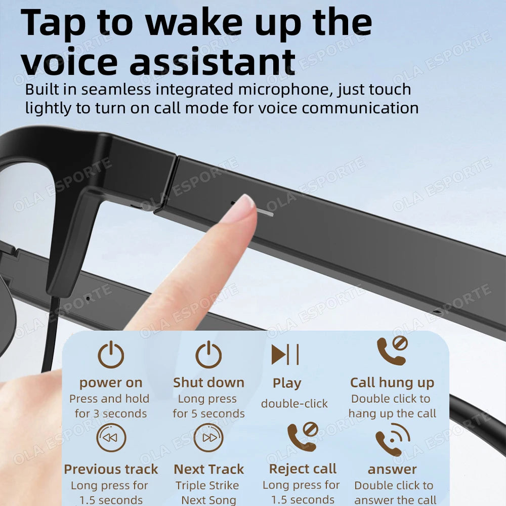 Gafas inteligentes con lentes que cambian de Color, asistente de voz, llamadas inalámbricas Bluetooth, cámara para deportes al aire libre, gafas de sol de moda Anti-UV, 2026