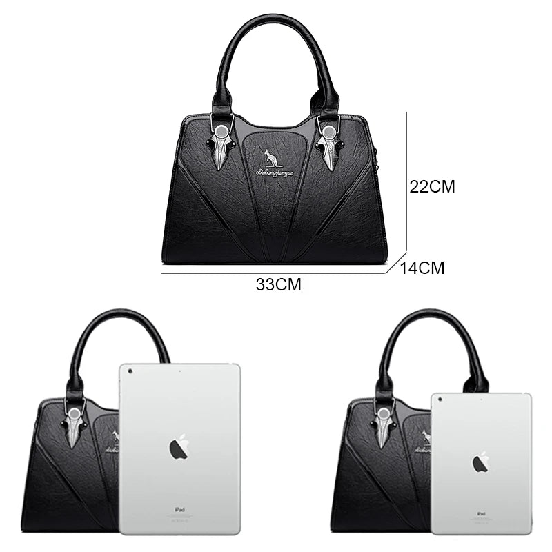 Luxury designer women's handbags featuring elegant styles and high-quality materials from Corporación Turística.