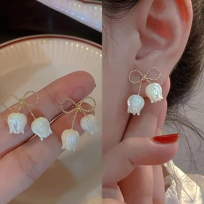 Pendientes colgantes de circonio de moda coreana para muj...