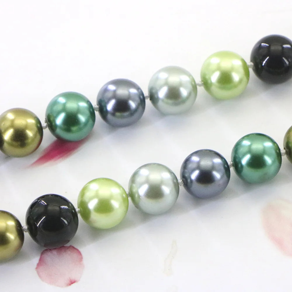 Conjunto de collar y pulsera con cuentas redondas de conc...