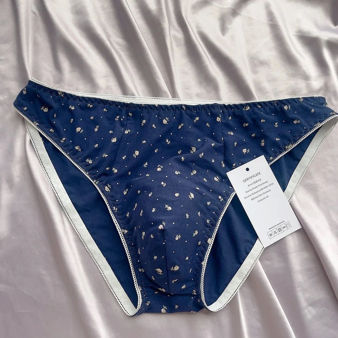 Pink men's boxer briefs in BF style with playful costume design, featuring comfortable fabric and vibrant color.