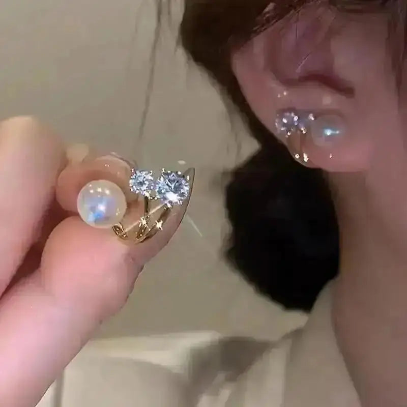 Pendientes de gota de corazón de cristal púrpura para muj...