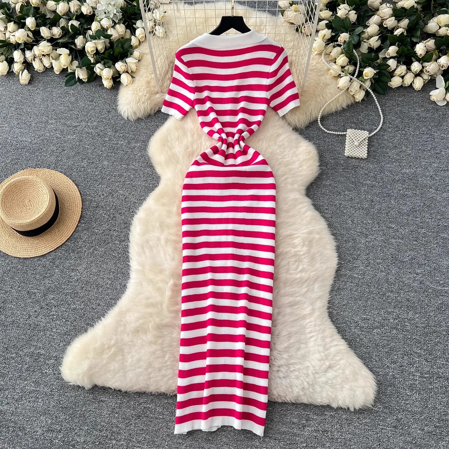 YuooMuoo elegante moda Sexy abrigo caderas tejido Maxi ve...
